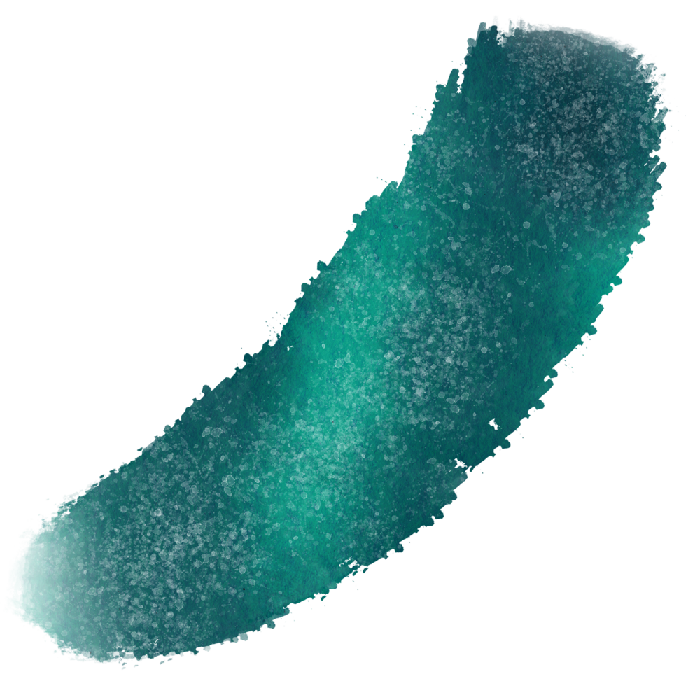 A Cyan stroke combining gritty grunge details with soft watercolor washes png