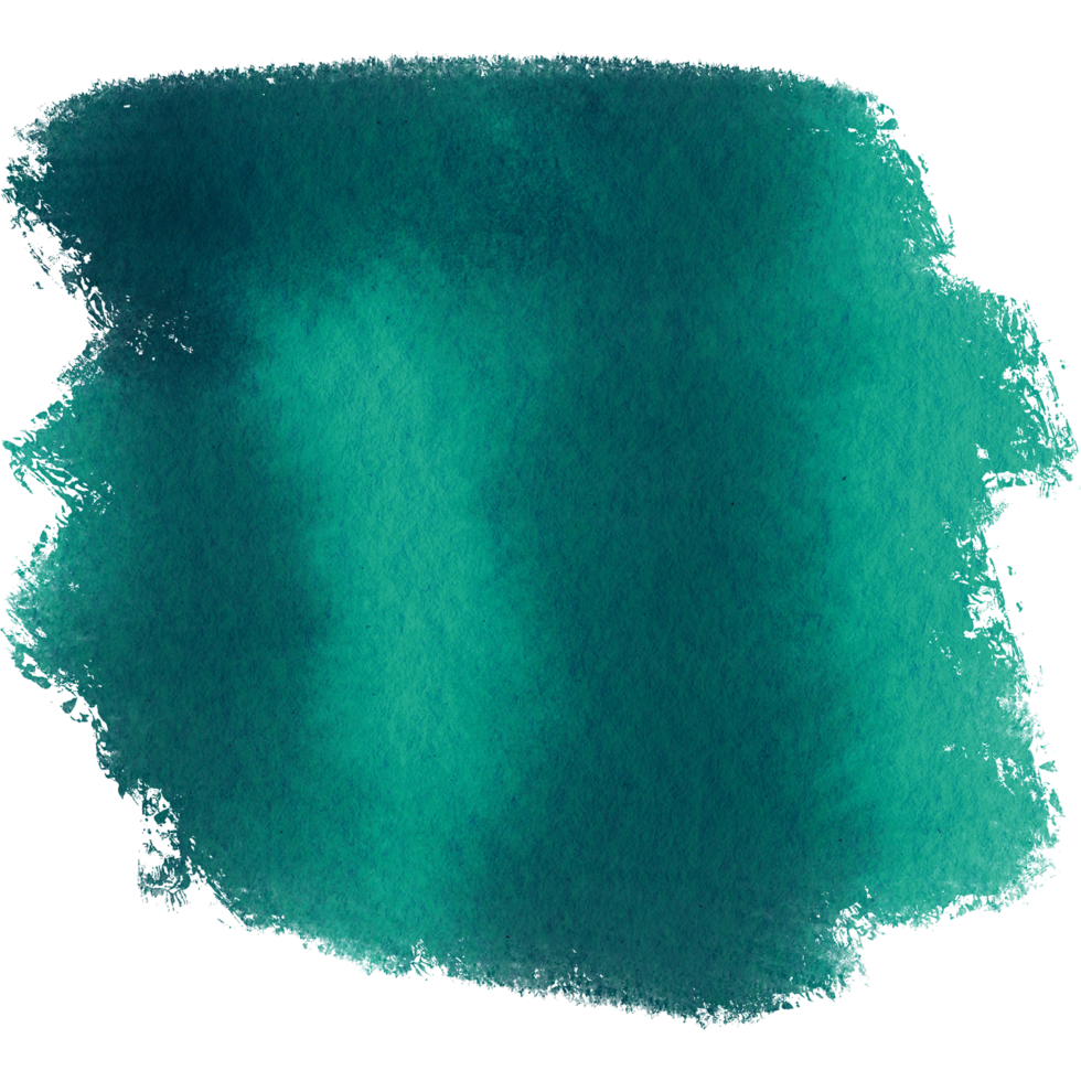 A Cyan brushstroke merging rugged textures with gentle watercolor effects png