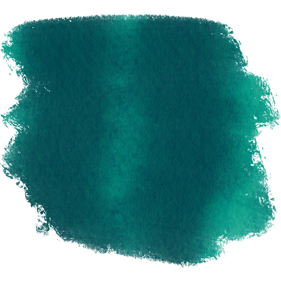 A textured Cyan stroke combining rough grunge features with fluid watercolor washes png