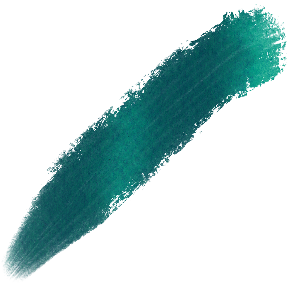 A rugged Cyan brushstroke combining gritty grunge features with gentle watercolor transitions png