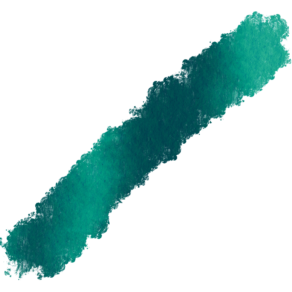 A rough edged Cyan stroke blending grunge textures into smooth watercolor transitions png
