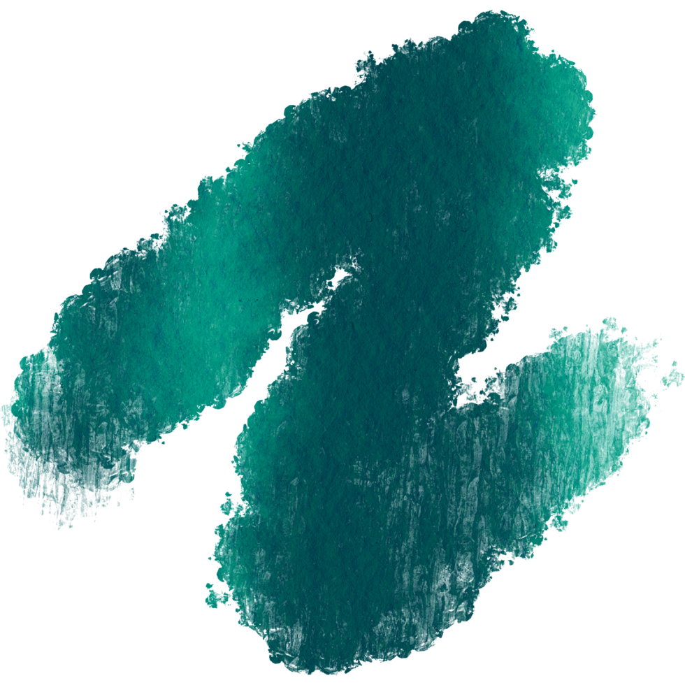 A textured Cyan stroke combining coarse grunge features with soft watercolor effects png
