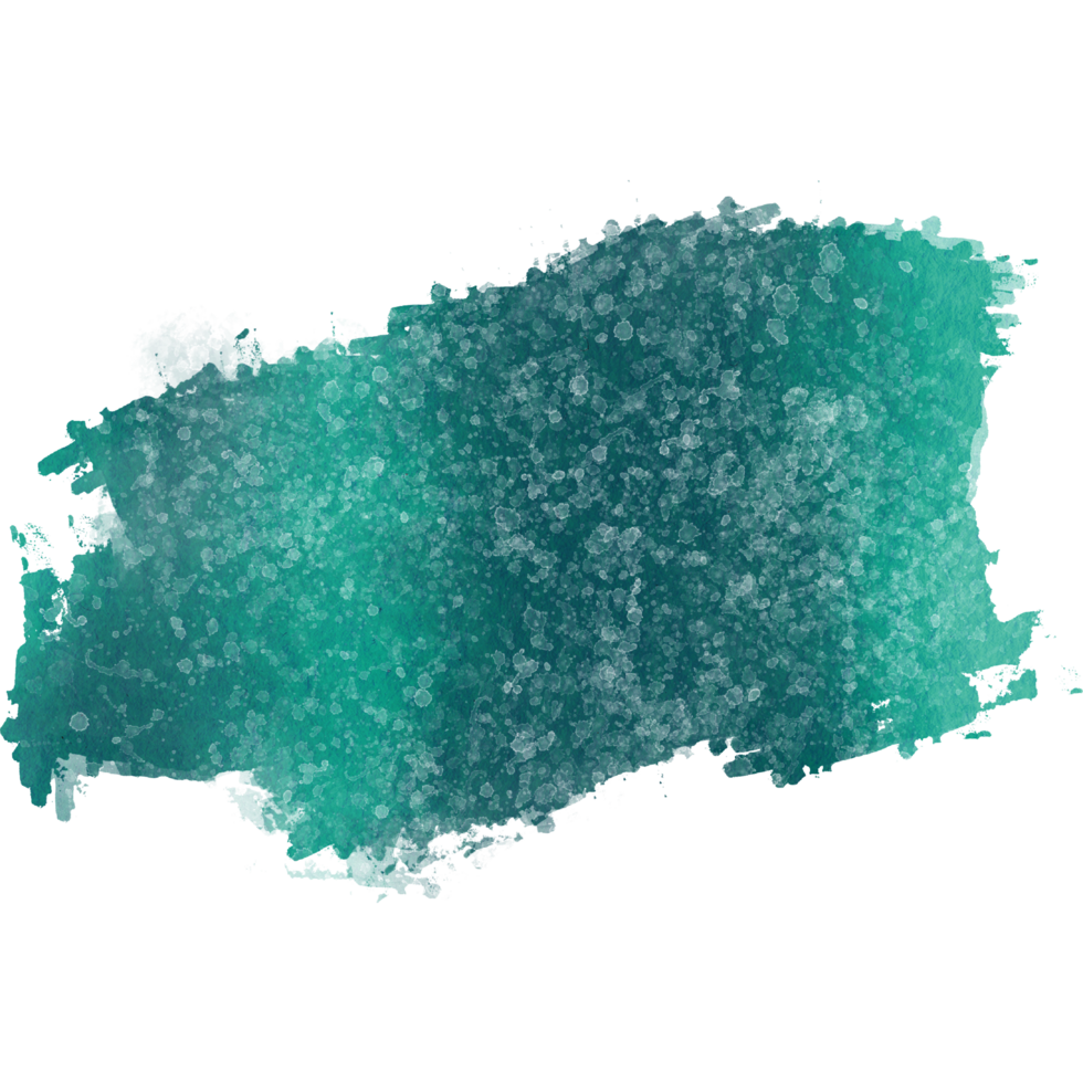 A Cyan stroke where grunge elements merge into smooth watercolor washes png