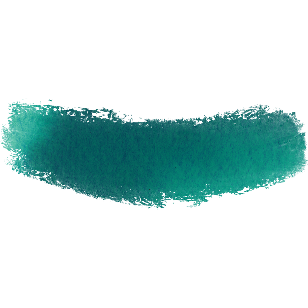 A rugged Cyan stroke blending grunge elements with soft watercolor washes png