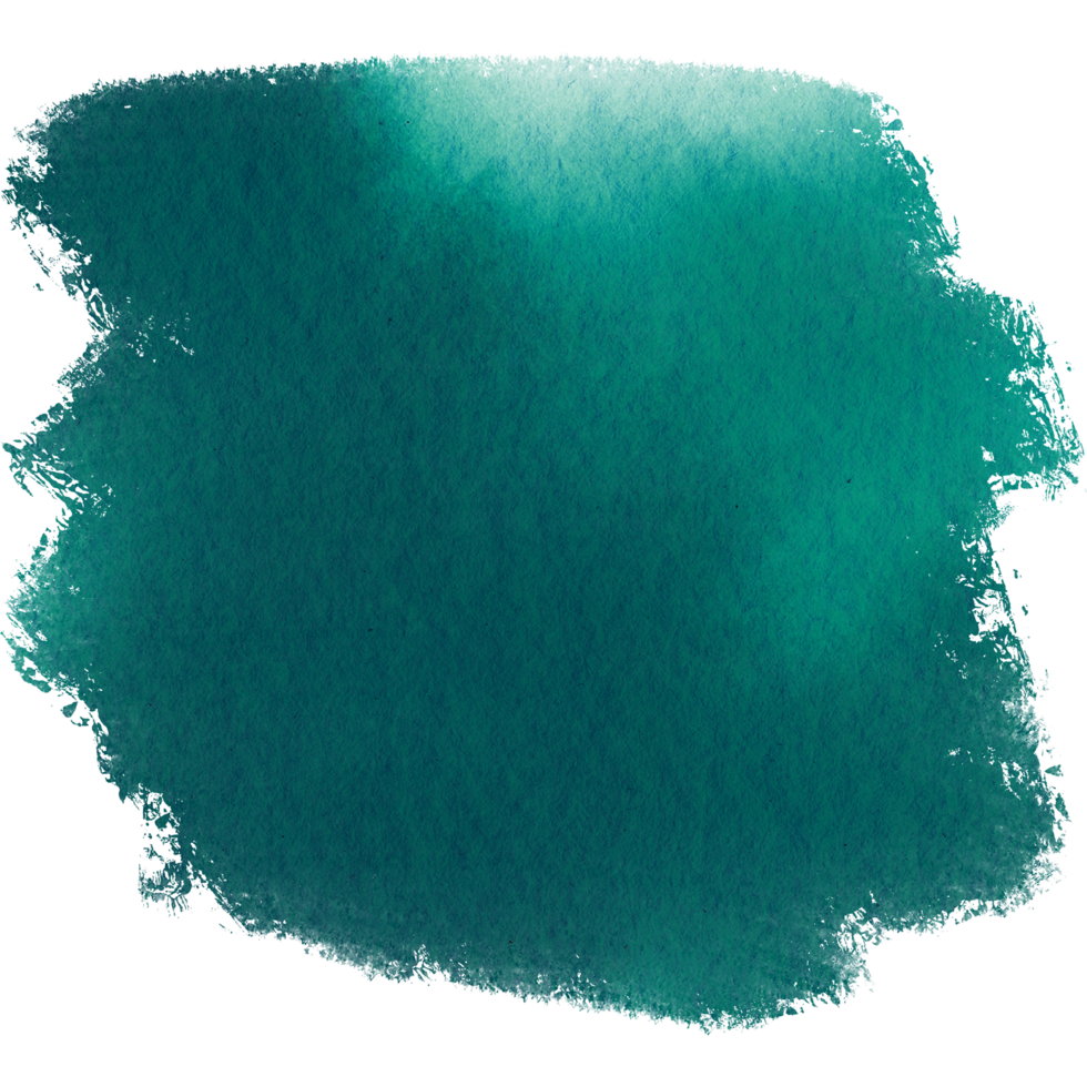 Grunge textured Cyan stroke fading into soft watercolor washes png