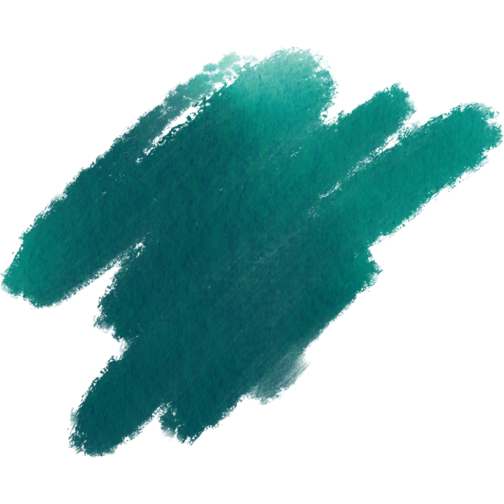 Textured Cyan brush stroke transitioning into smooth watercolor hues png