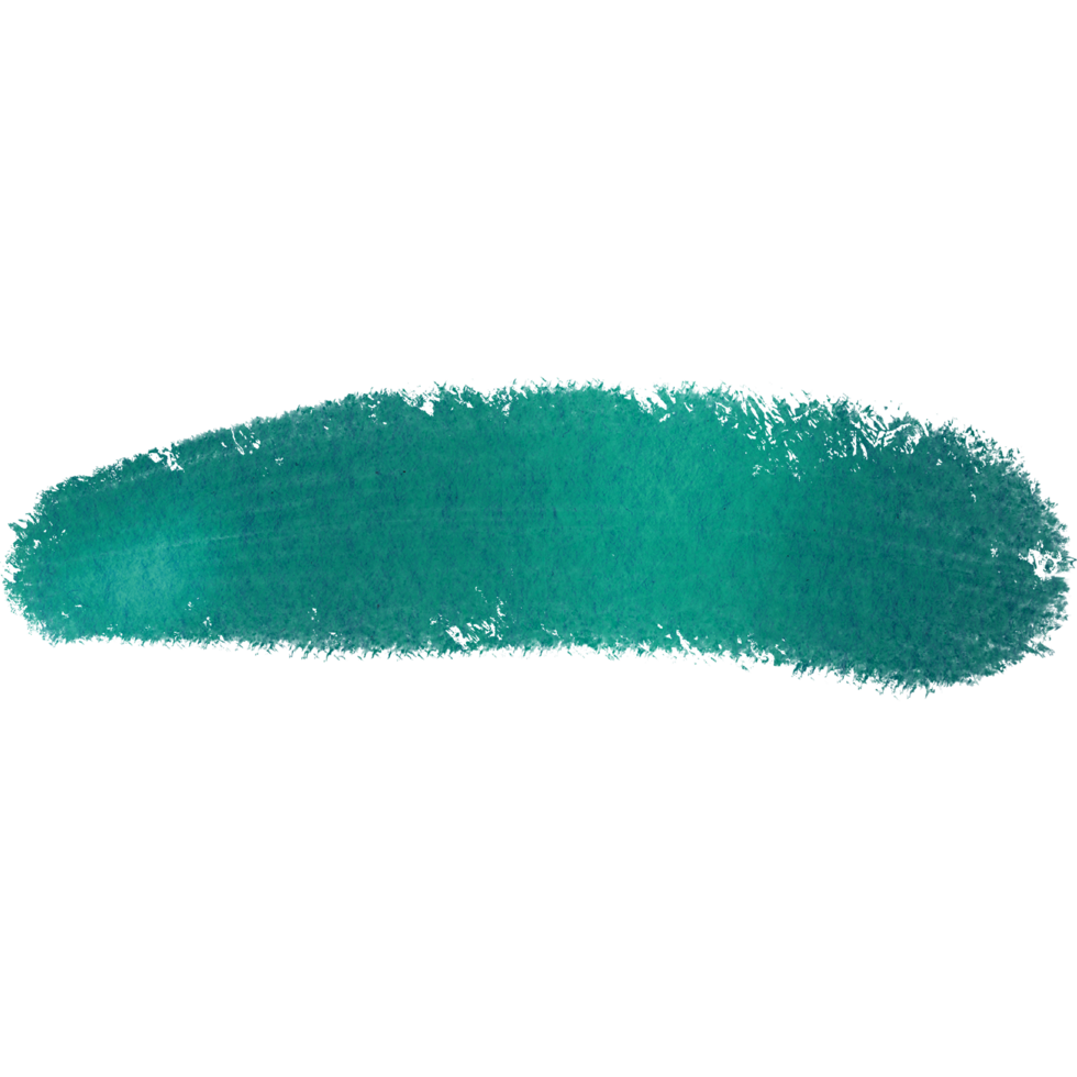 Cyan brush stroke with rugged texture fading into soft watercolor tones png