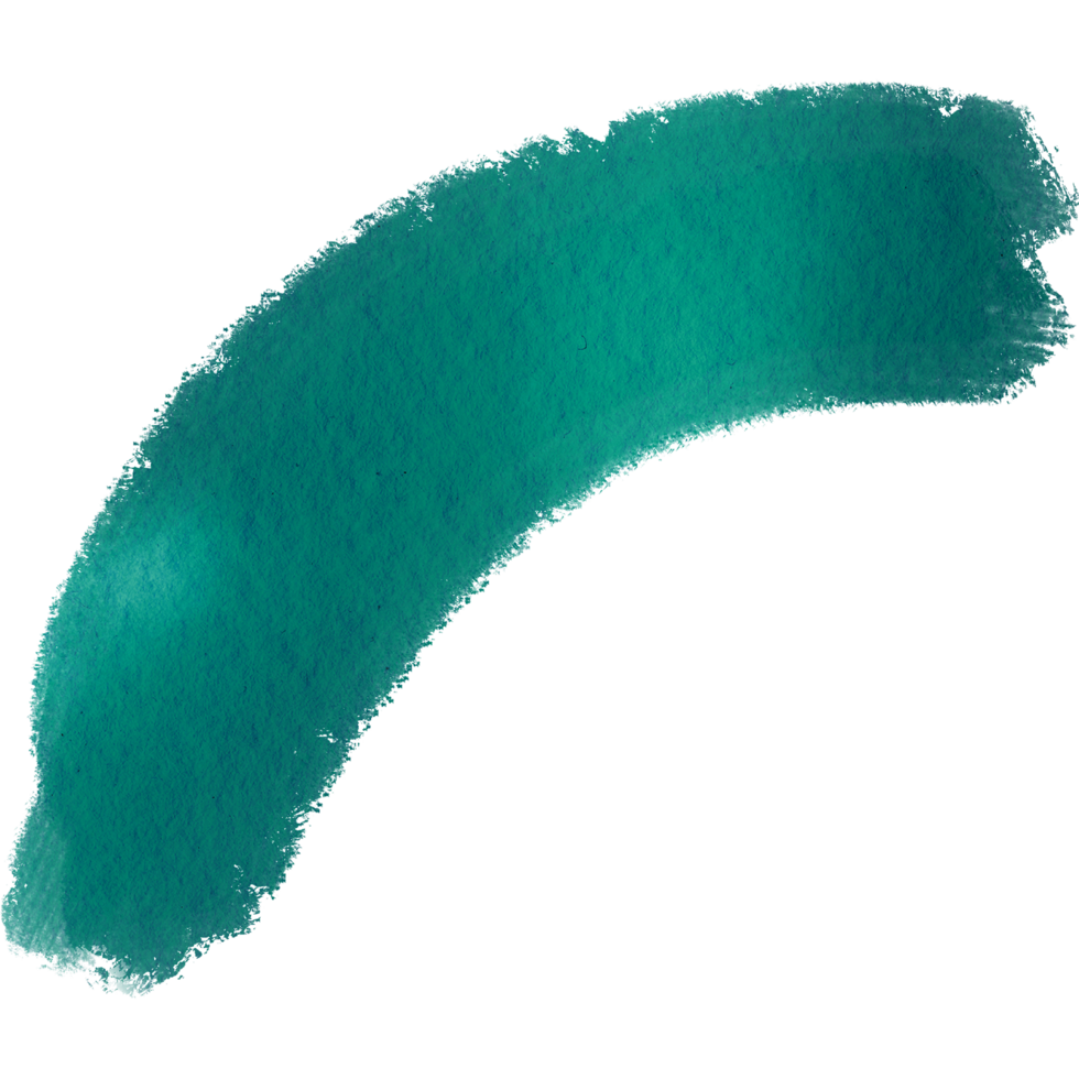 Textured Cyan stroke fading into soft watercolor washes png