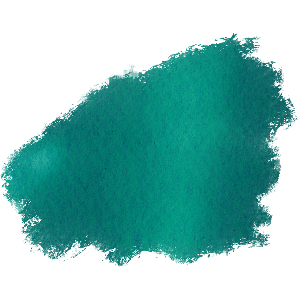 Cyan brush stroke with textured finish transitioning into gentle watercolor gradients png