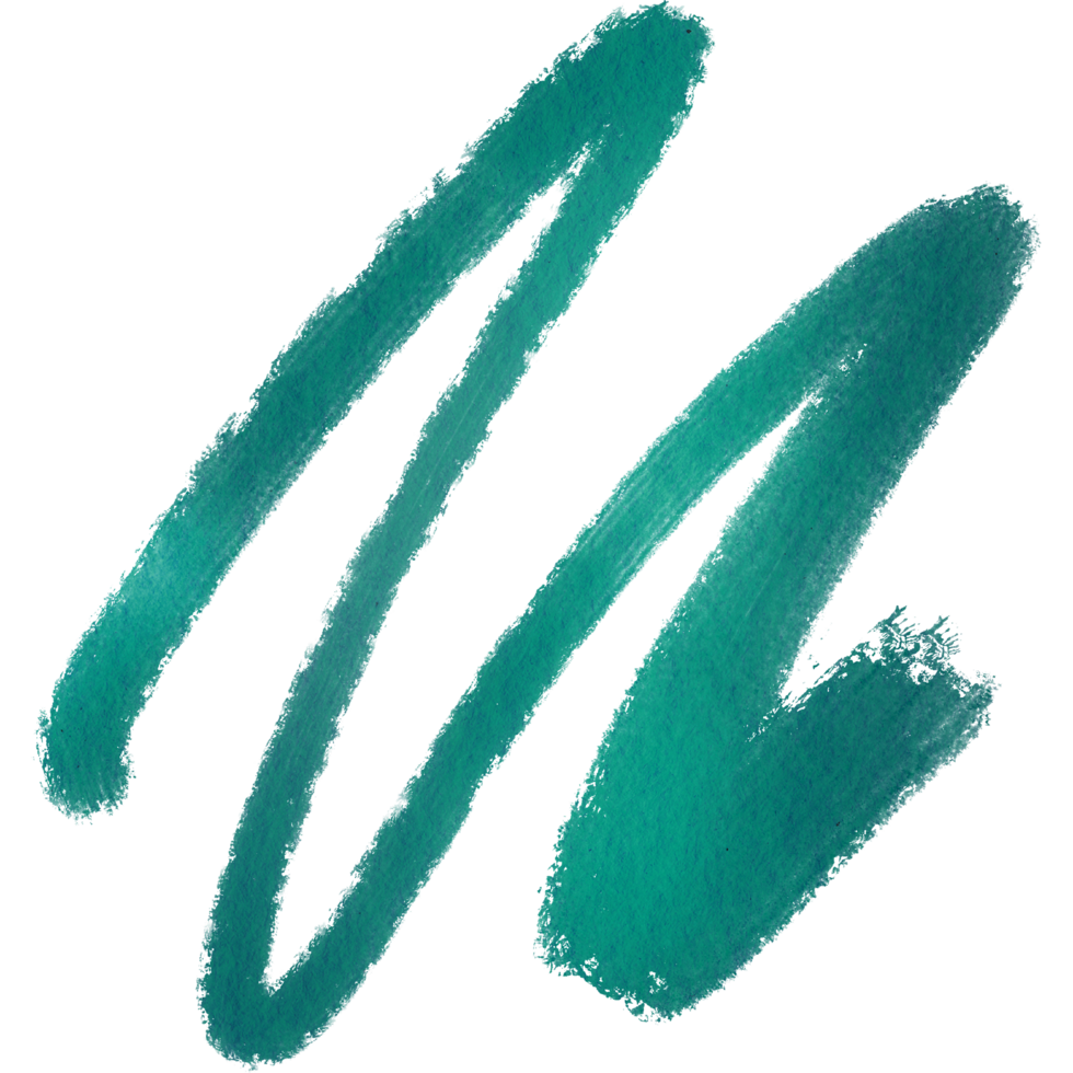 Textured Cyan stroke merging into soft watercolor hues png