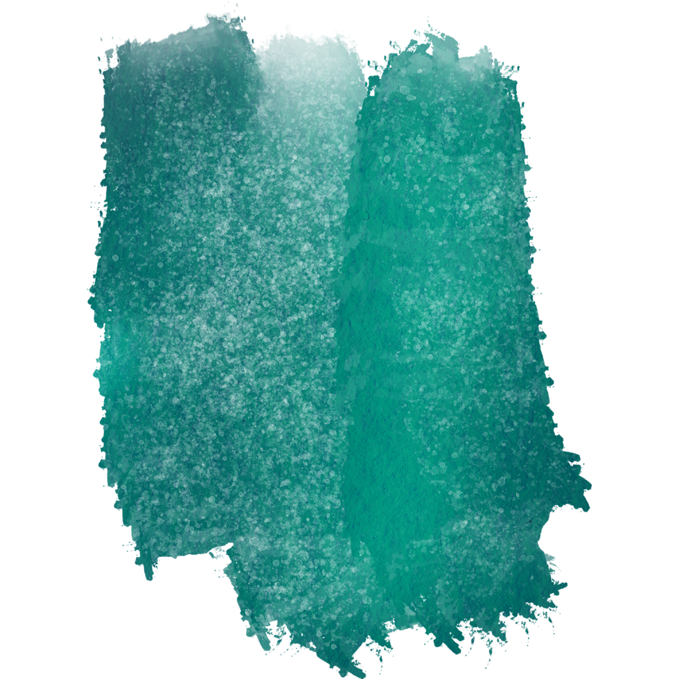 A rough Cyan brushstroke blending into smooth watercolor tones png