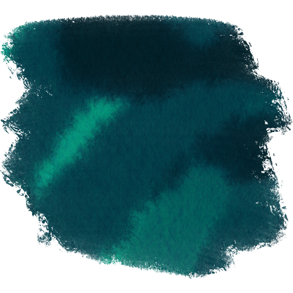 A rough Cyan brushstroke dissolving into delicate watercolor tones png