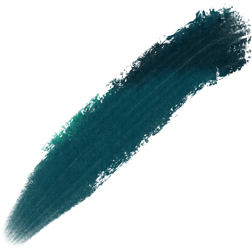 Textured Cyan brush stroke evolving into smooth watercolor shades png
