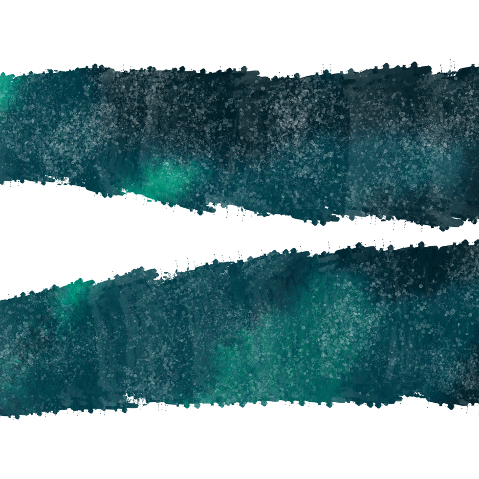 Textured Cyan stroke softening into smooth watercolor tones png