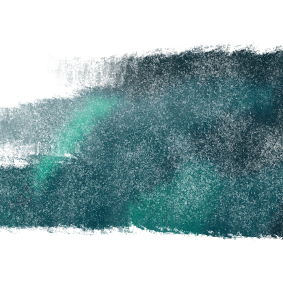 A textured Cyan brush stroke dissolving into soft watercolor tones png