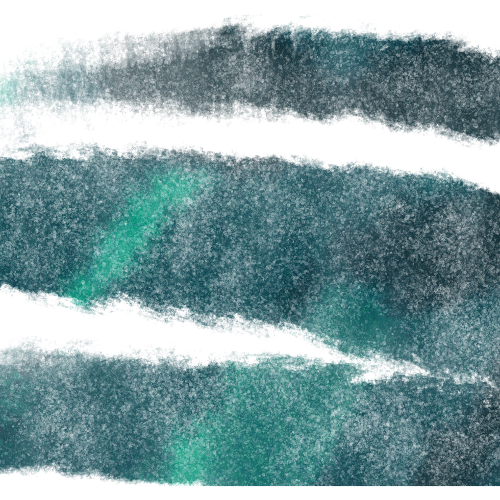 Cyan stroke fading from grunge textures into smooth watercolor washes png