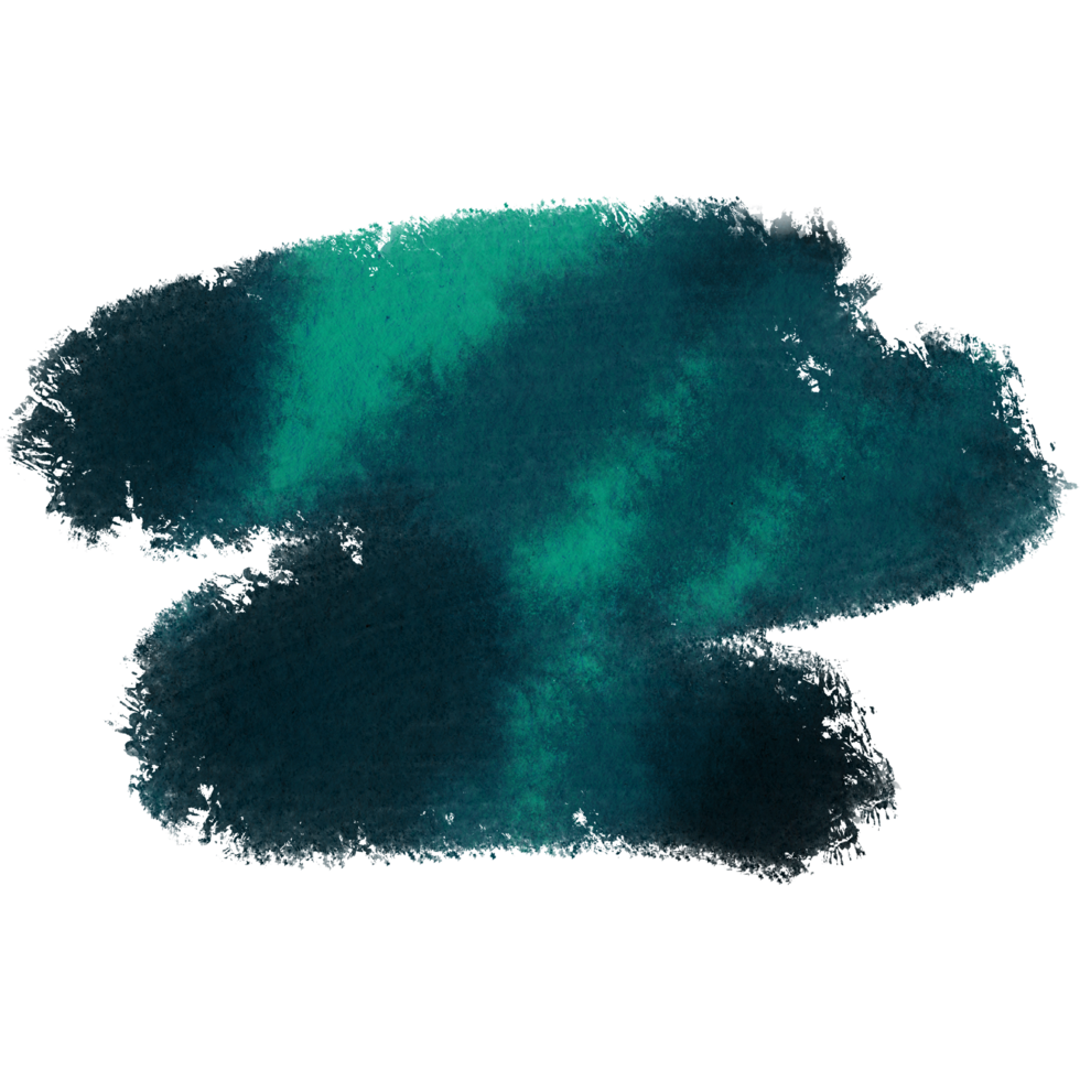A textured Cyan stroke fading into smooth soft watercolor tones png