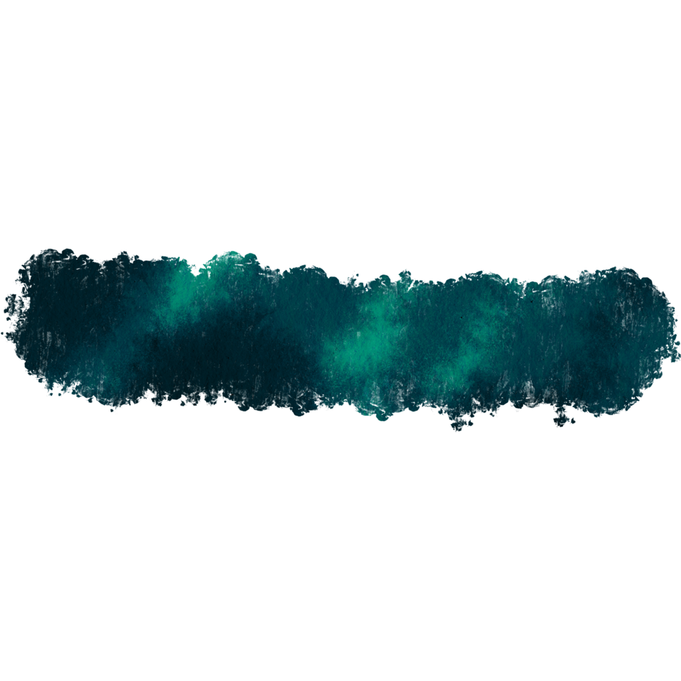 Textured Cyan brush stroke evolving into soft watercolor washes png