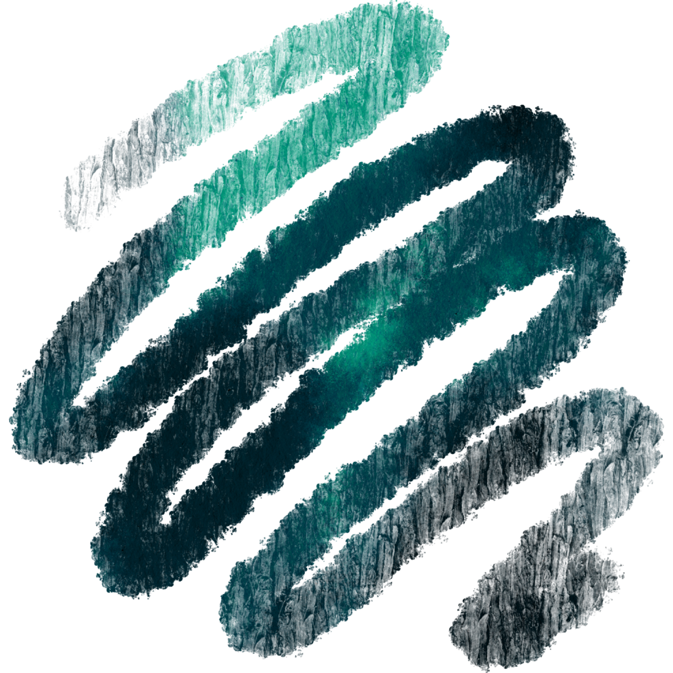Textured Cyan stroke blending into smooth fluid watercolor tones png