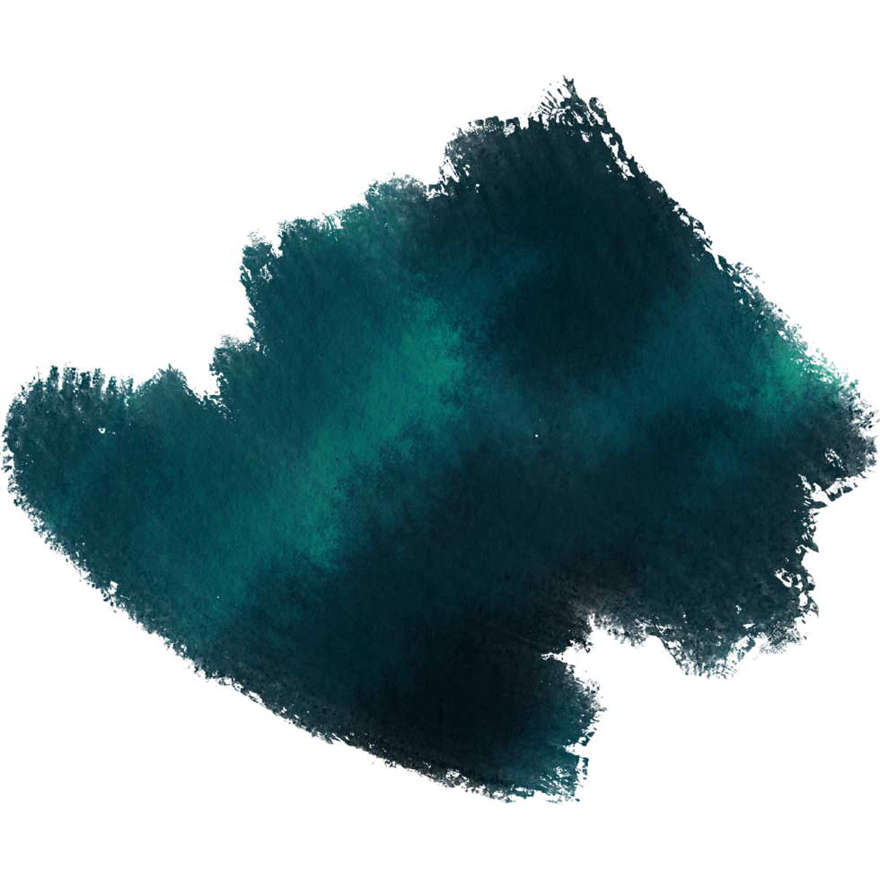 Textured Cyan stroke blending into smooth delicate watercolor washes png