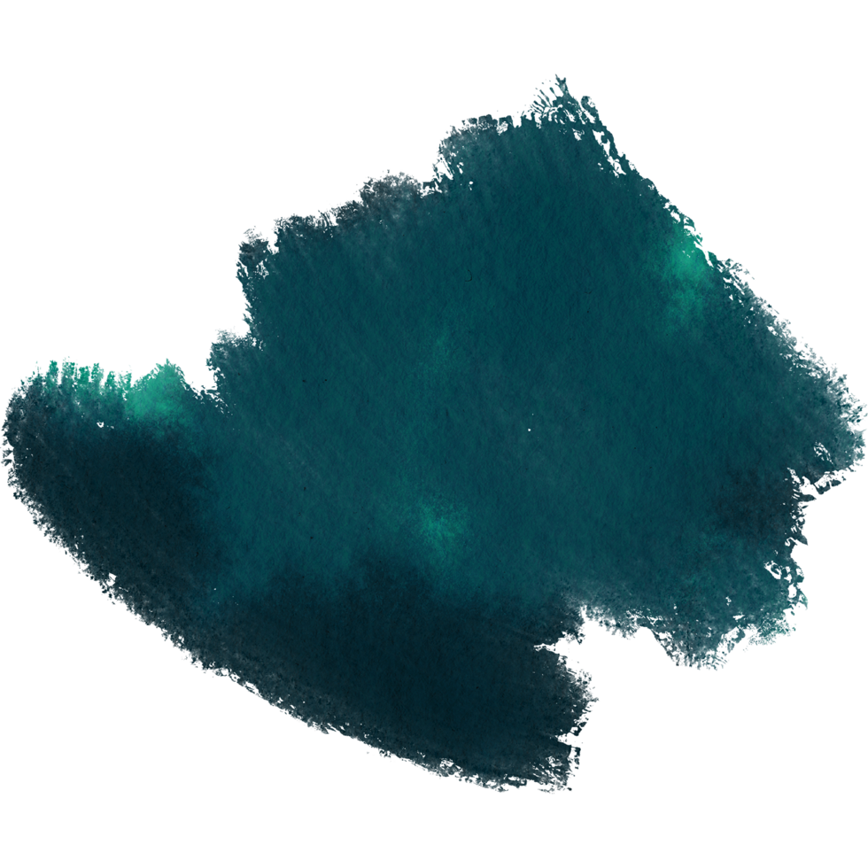Cyan stroke fading from rough edges into soft watercolor gradients png