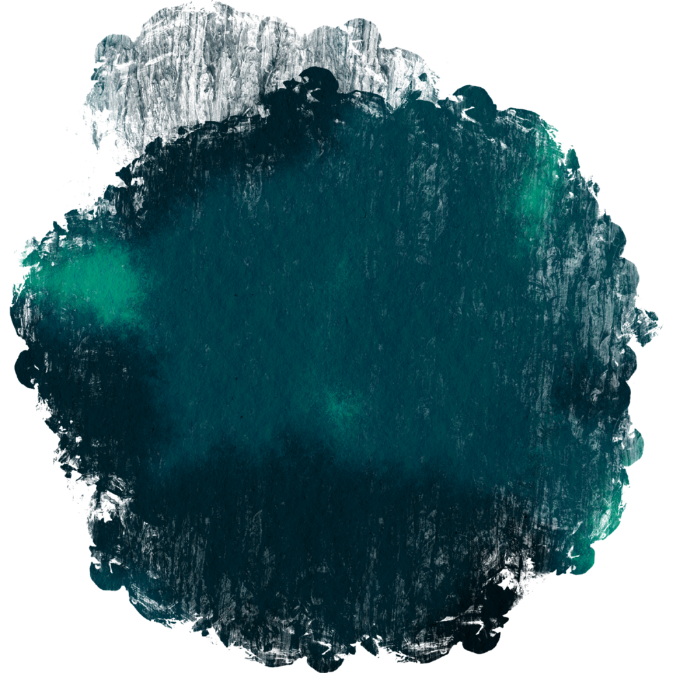 A rough Cyan brushstroke merging into soft watercolor hues png