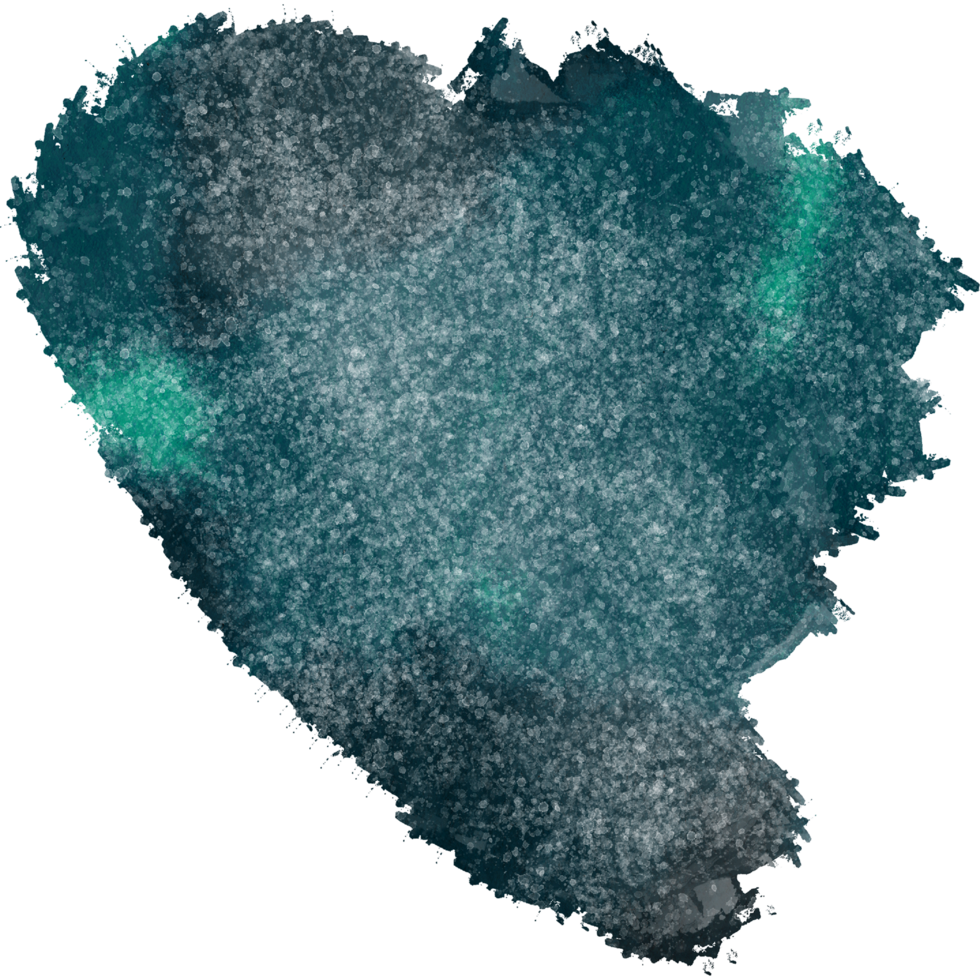 Cyan brush stroke blending rough textures into delicate watercolor tones png