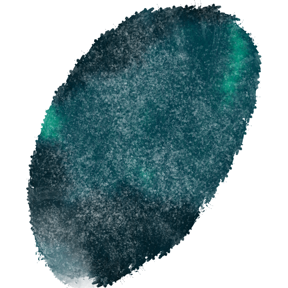 A textured Cyan brushstroke transitioning into smooth watercolor gradients png