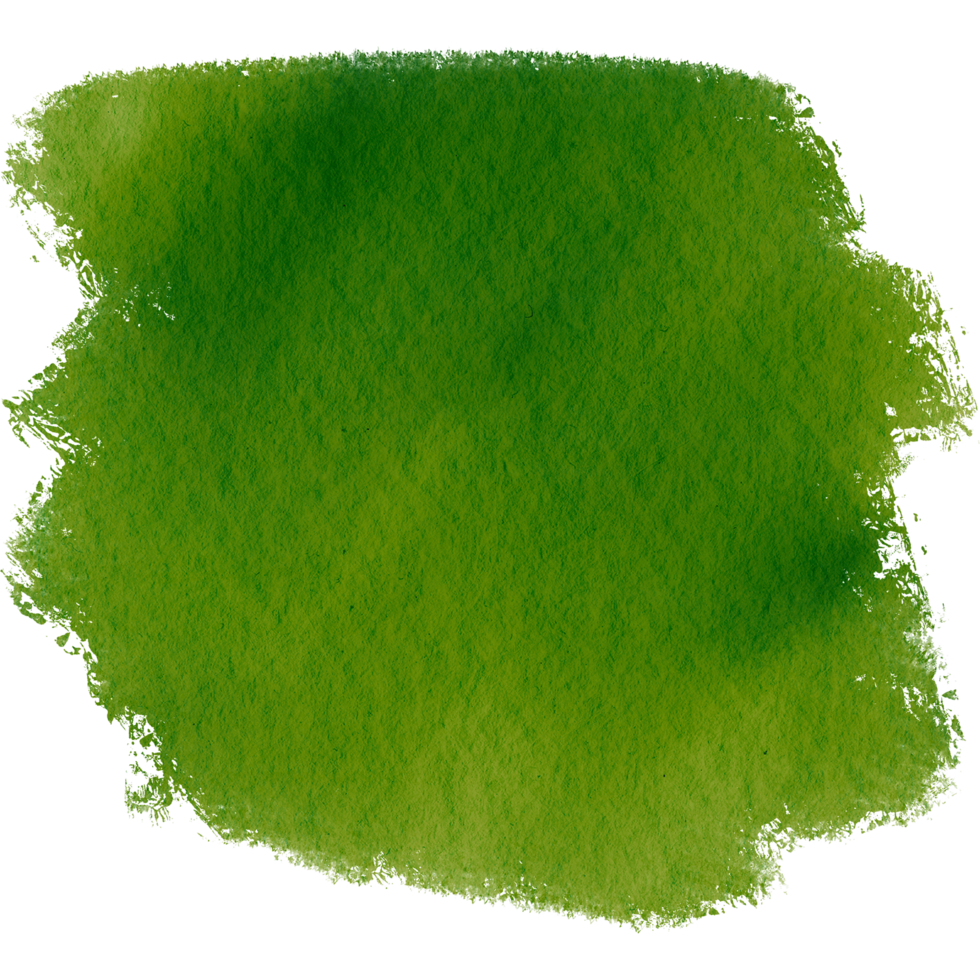 A raw Green brush stroke with subtle watercolor blending and rugged grunge textures png