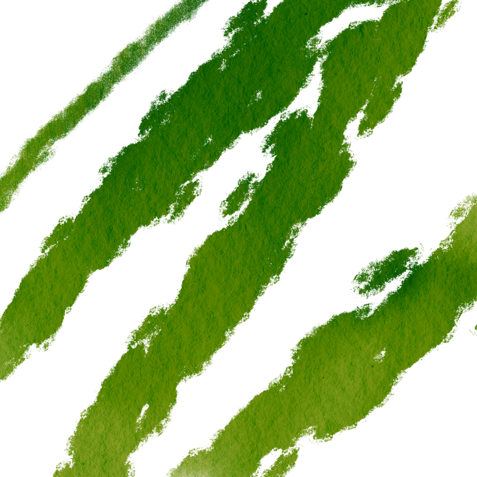 A textured Green brush stroke with rugged edges and a soft watercolor effect png