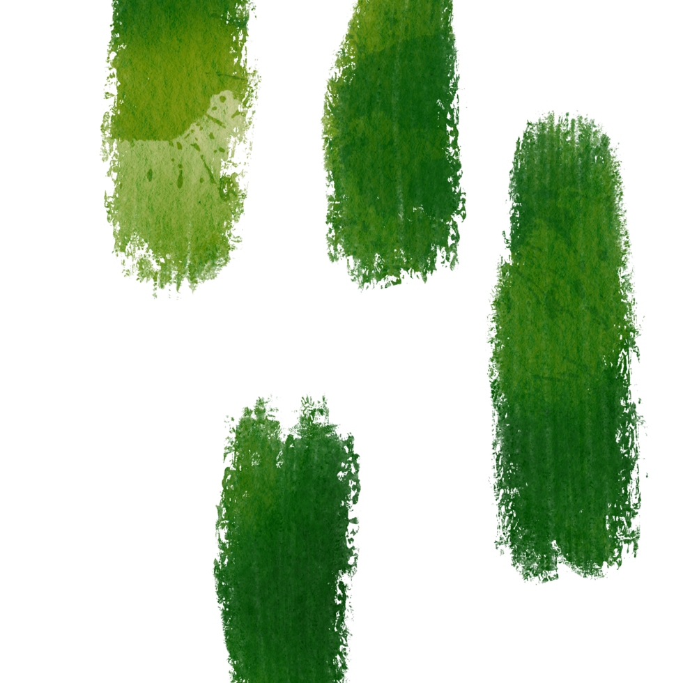 A soft Green brush stroke with subtle grunge textures and smooth blending png