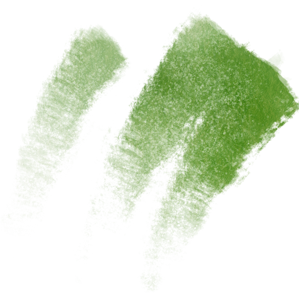 Hand drawn Green watercolor strokes with rugged grunge inspired textures png