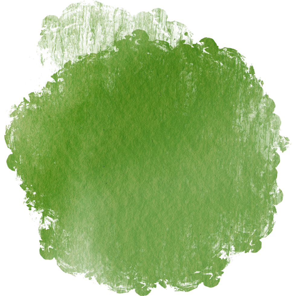 Hand drawn Green watercolor strokes fading into rough raw grunge inspired details png