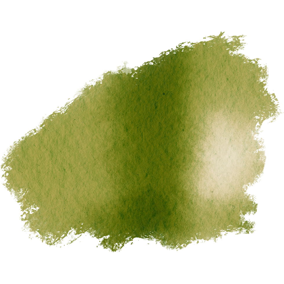 Green watercolor brush strokes merging into textured rugged hand drawn grunge finishes png