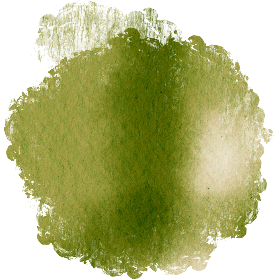 Green watercolor brush strokes merging into rough raw grunge inspired details png