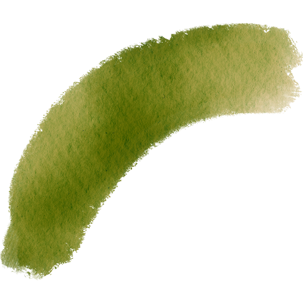 A stunning Green watercolor brush stroke fading into gritty raw grunge effects png
