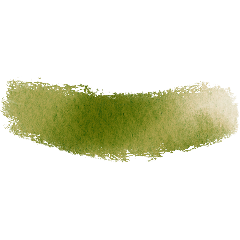 Gorgeous Green watercolor strokes fading into textured rough grunge effects png