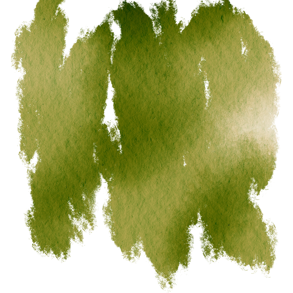 Beautiful Green watercolor brush strokes fading into rugged raw grunge inspired edges png