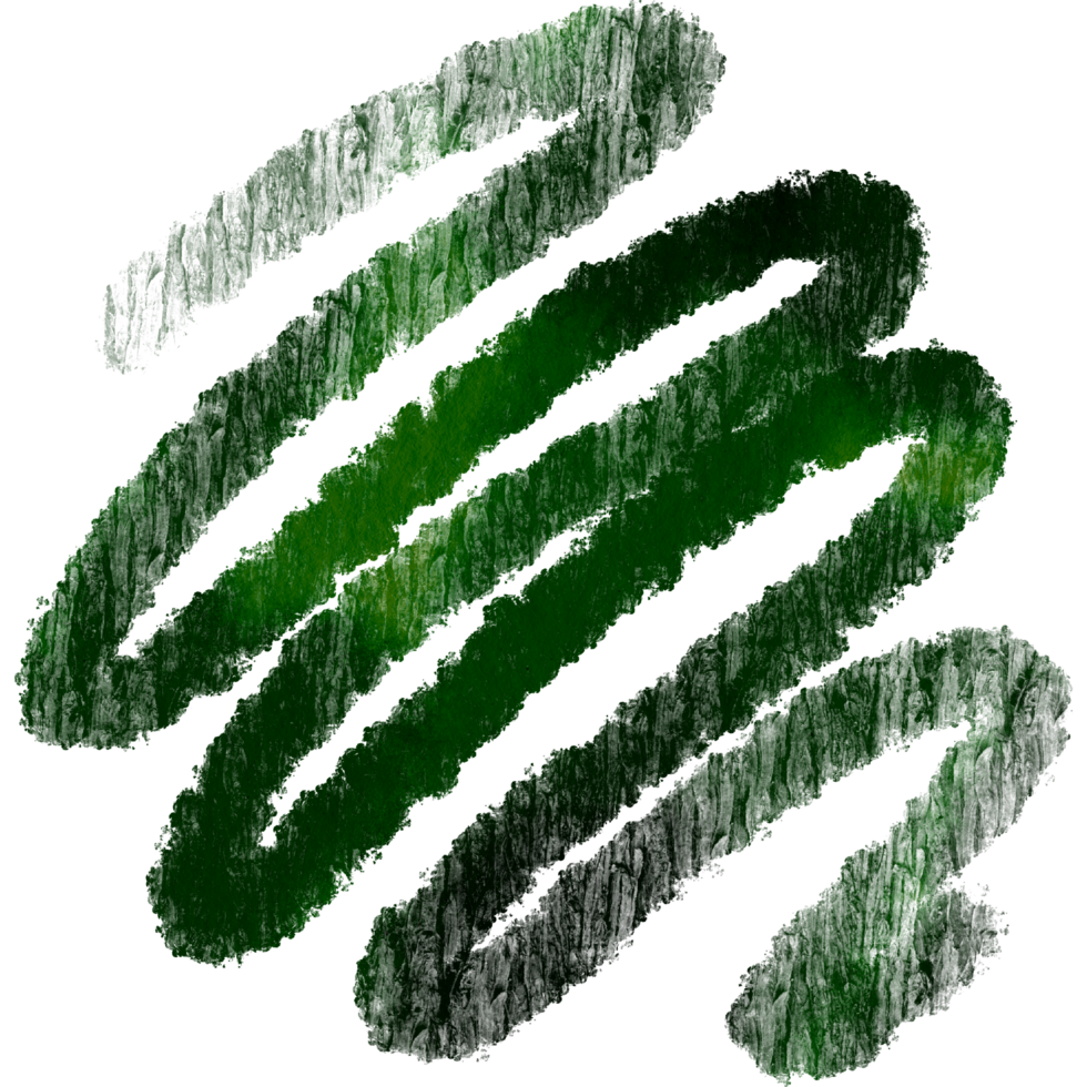 Soft Green watercolor brush strokes blending into textured gritty grunge edges png