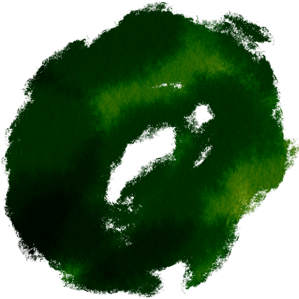 A textured Green watercolor stroke with rough hand drawn elements png