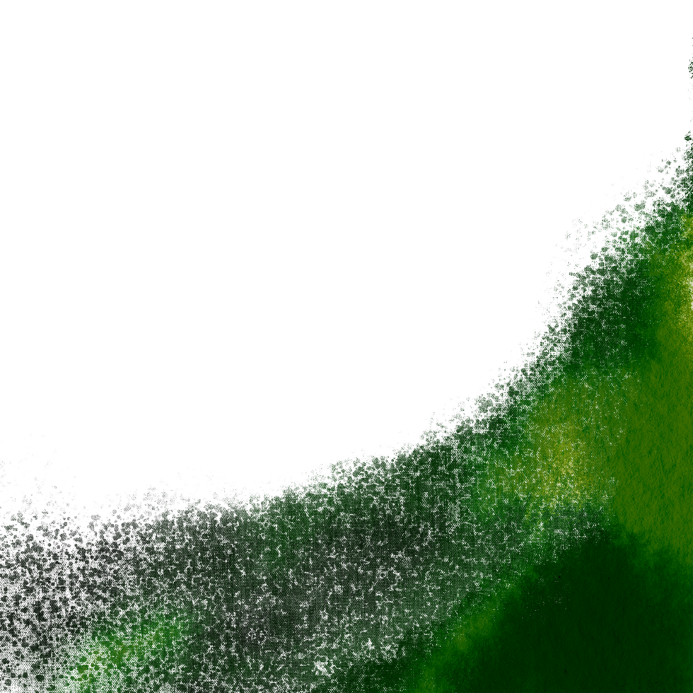 A rough textured stroke in Green watercolor hand drawn with grunge details png