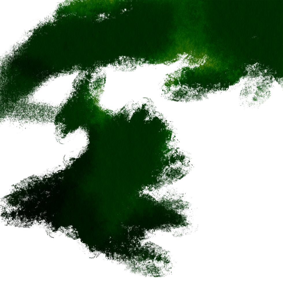 A rugged Green watercolor stroke with a hand drawn grunge look png
