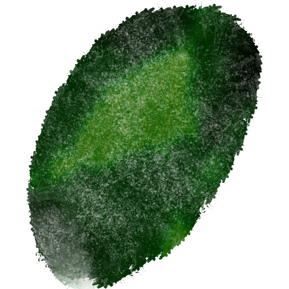 A textured Green stroke with rugged grunge textures and fluid watercolor tones png