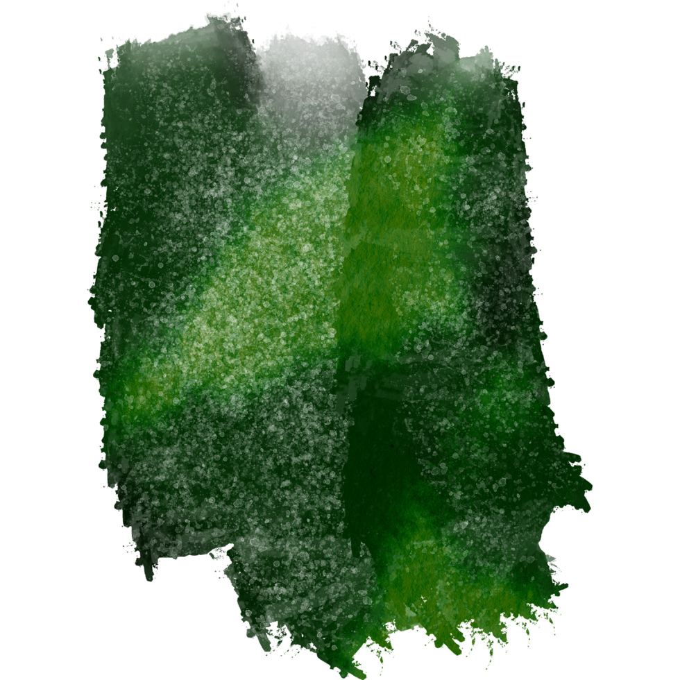 A Green stroke with grungy textures and a seamless watercolor gradient png