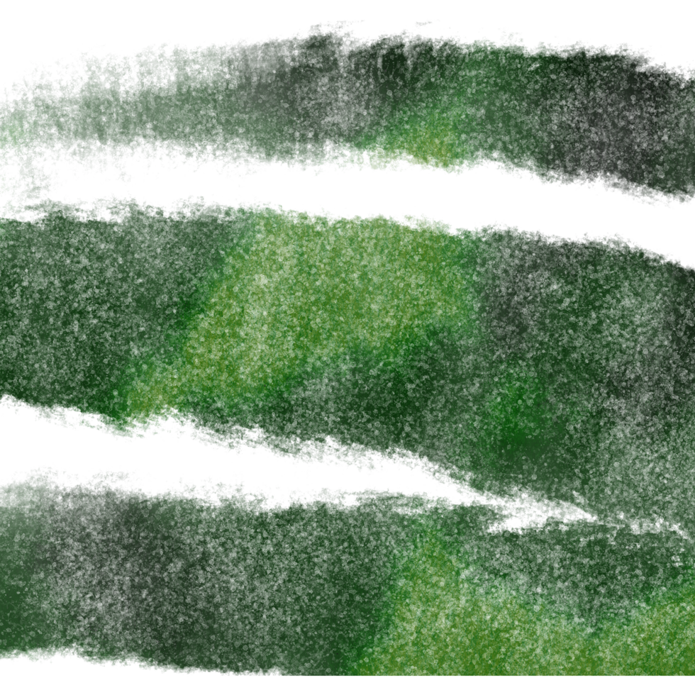A textured Green stroke with rugged edges and fluid watercolor blending png