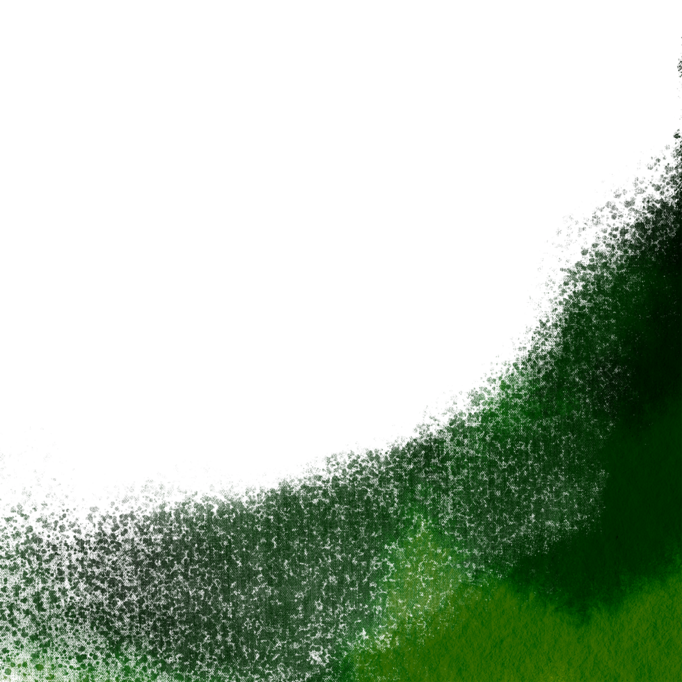 Green stroke with rugged textures and soft watercolor gradients png