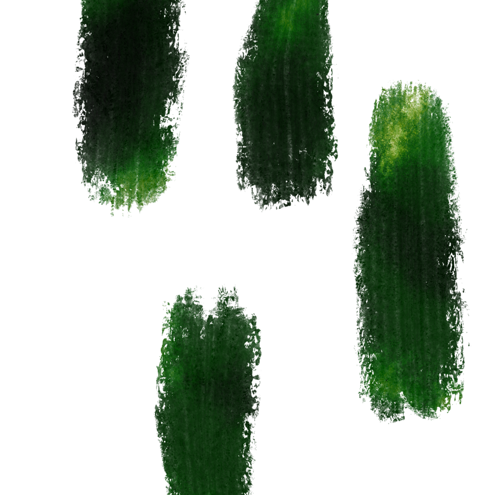 A rugged Green stroke with grunge textures and fluid watercolor tones png