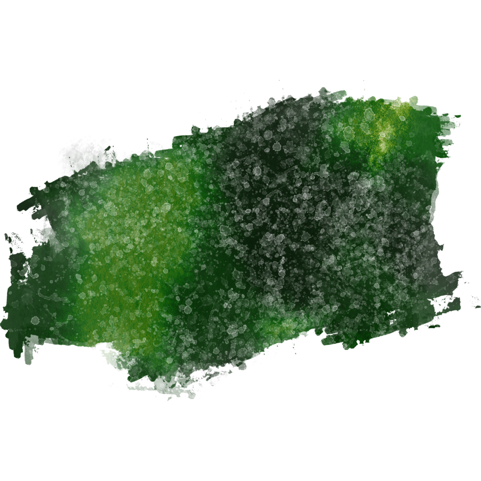 A textured Green stroke with rugged grunge elements and smooth watercolor transitions png