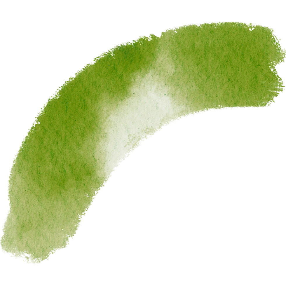 A rugged Green stroke with gritty textures and smooth watercolor blending png