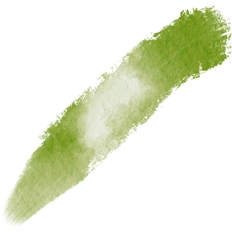 A textured Green stroke with grunge details and smooth watercolor blending png